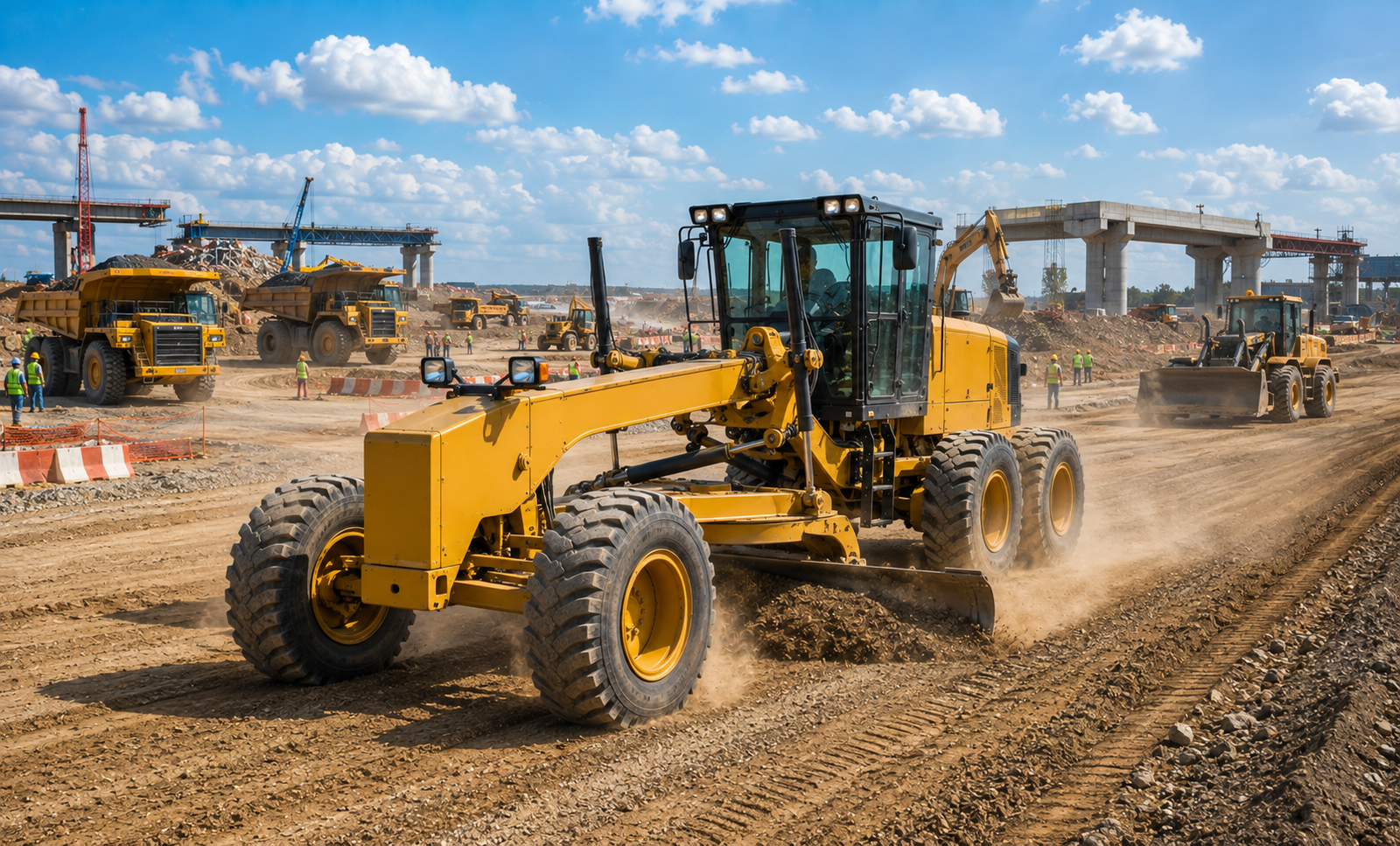 Heavy-duty motor grader