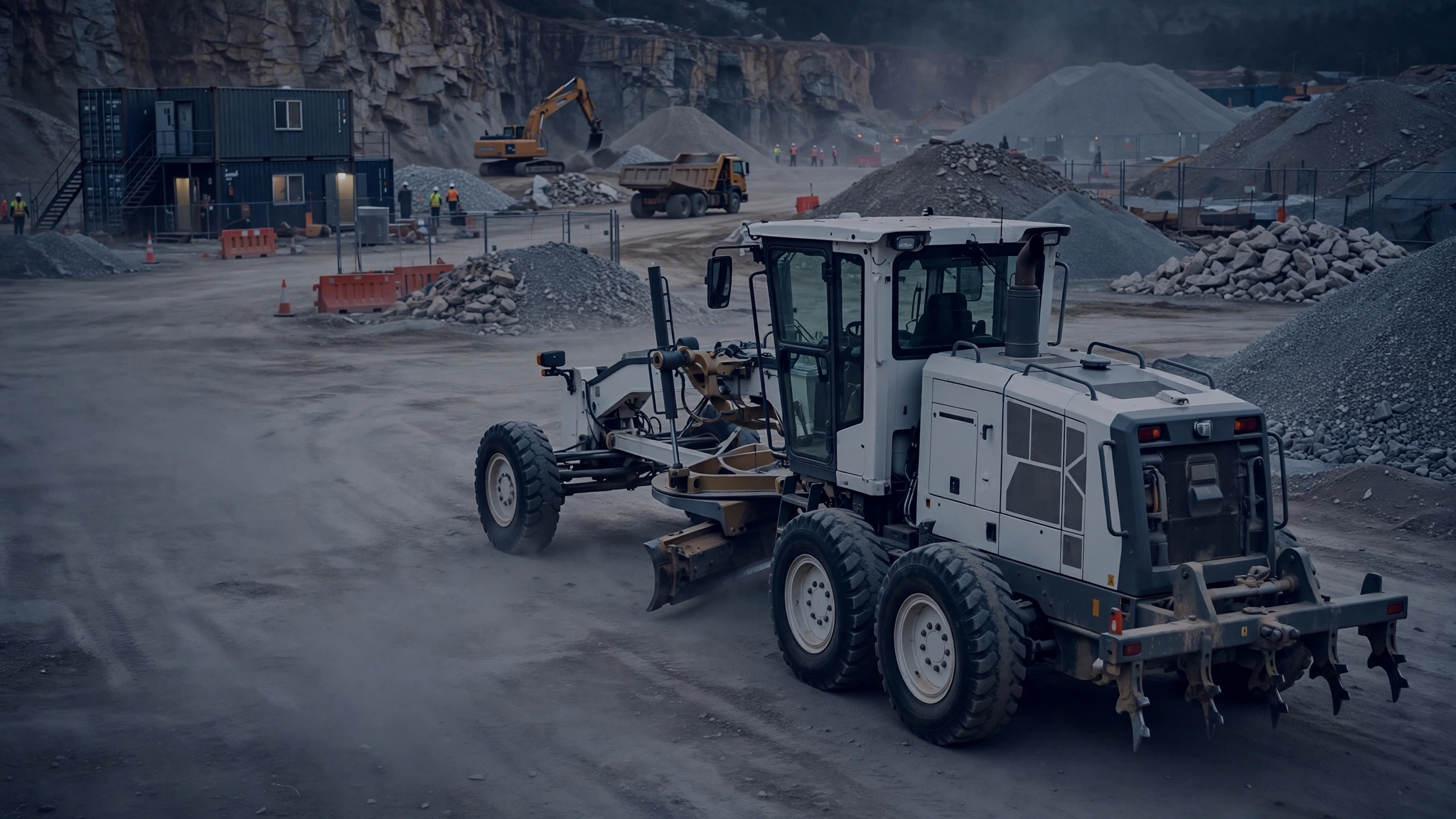 motorgrader on job site