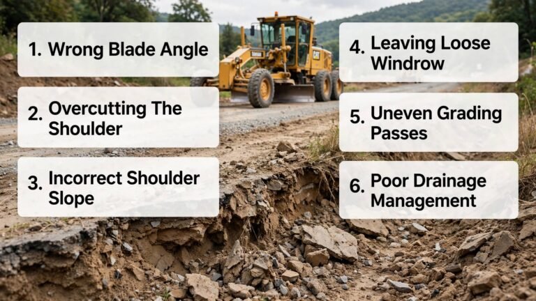 Motor Grader Shoulder Maintenance Mistakes: 6 Errors That Weaken Your Road Edge